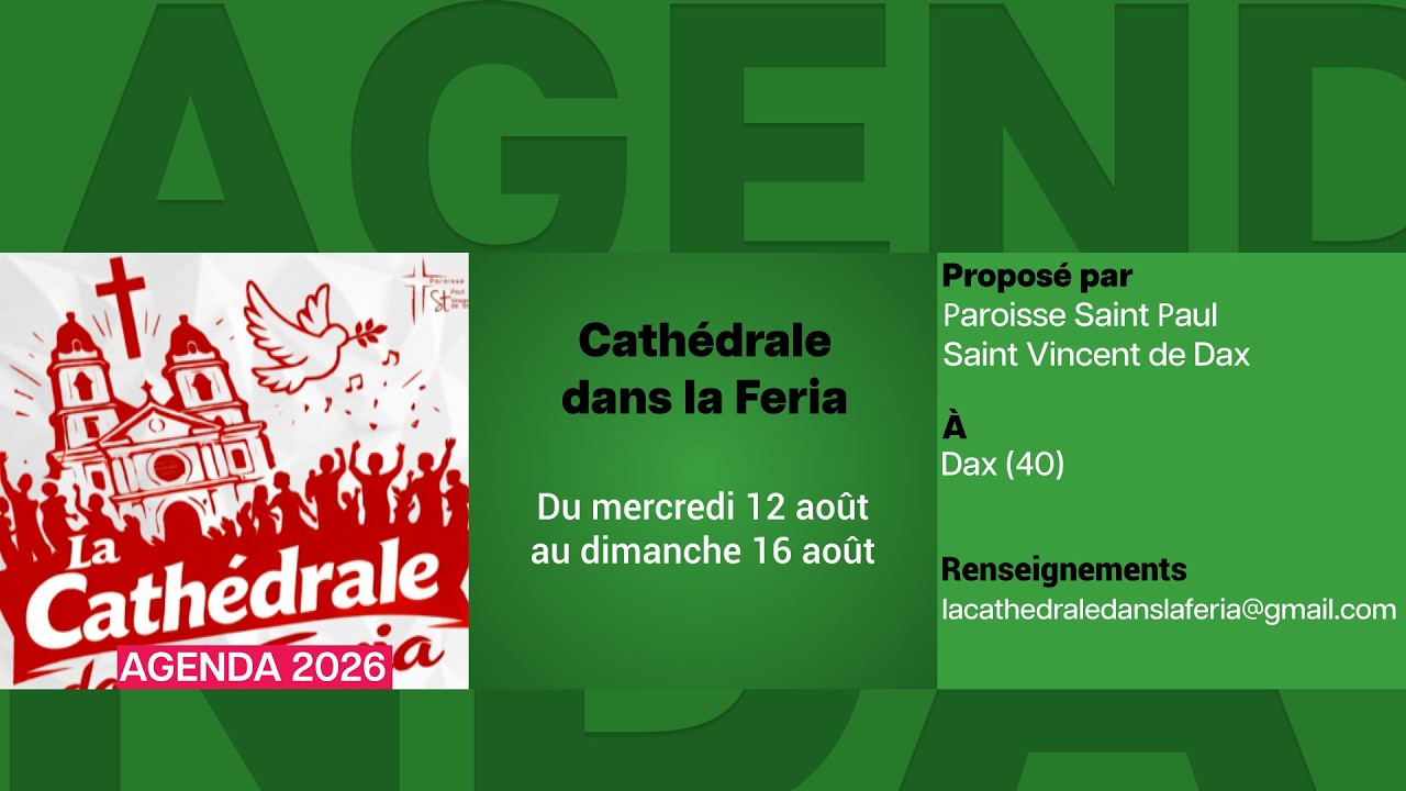 Agenda du 3 août 2026