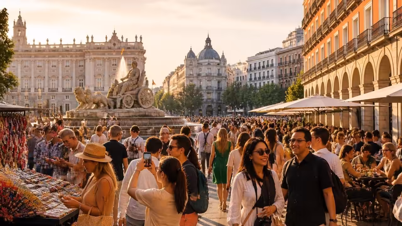 madrid bat un nouveau record touristique en atteignant 10 milliards d'euros de dépenses internationales en seulement six mois, soulignant son attractivité mondiale et son dynamisme économique.