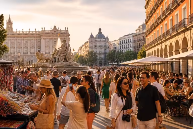madrid bat un nouveau record touristique en atteignant 10 milliards d'euros de dépenses internationales en seulement six mois, soulignant son attractivité mondiale et son dynamisme économique.